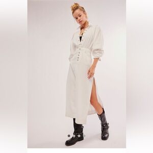 Free People Mad Love Denim Midi dress size S